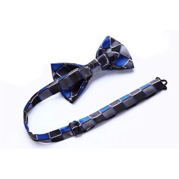 HISDERN Bow Tie and Suspenders for Men Suspender and Bowtie Handkerchief Set - Picture 5 of 14